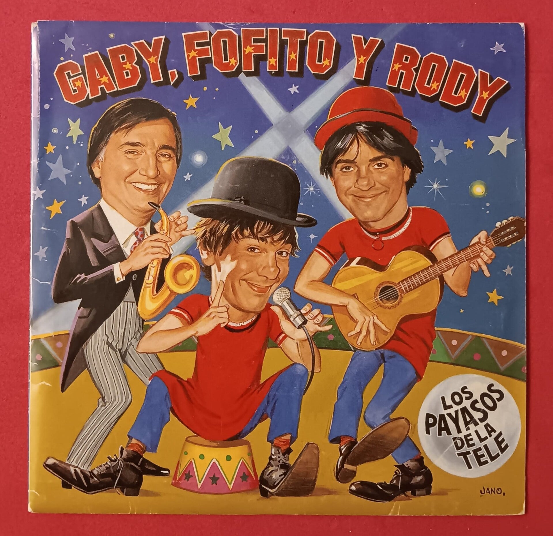 DISCO SINGLE VINILO INFANTIL LOS PAYASOS DE LA TELE GABY FOFITO Y RODY