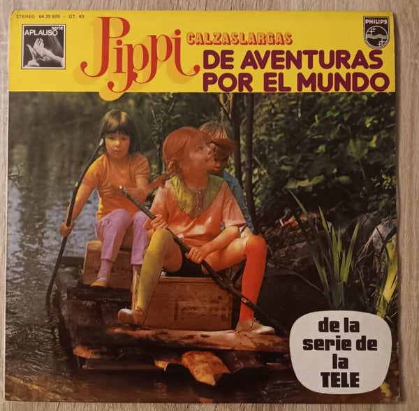 LP DISCO VINILO PIPPI CALZASLARGAS DE AVENTURAS POR EL MUNDO