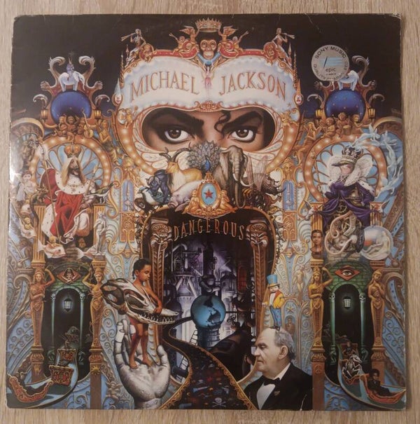 DISCO DE VINILO DOBLE LP MICHAEL JACKSON DANGEROUS EPIC 1991