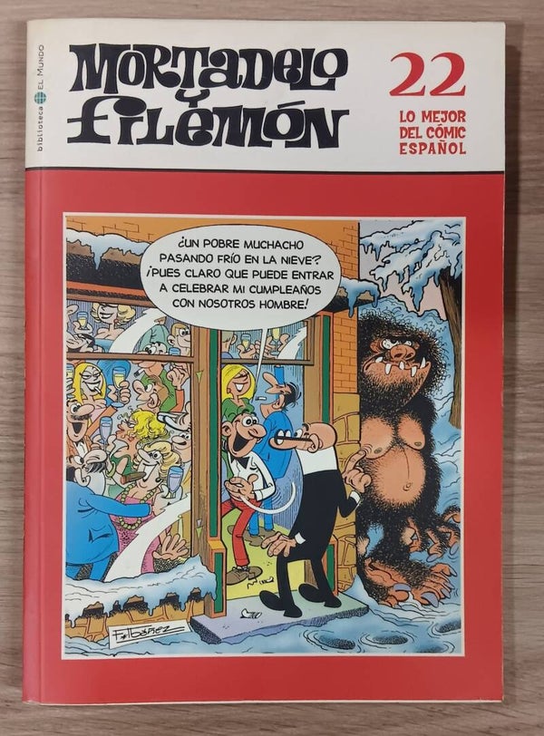 COMIC MORTADELO Y FILEMON SERIE LO MEJOR DEL COMIC ESPAÑOL TOMO NUMERO 22 BIBLIOTECA EL MUNDO 2004