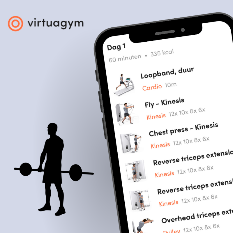 Virtuagym sportschema, symbool voor fysieke uitdagingen en herstel na hersenletsel