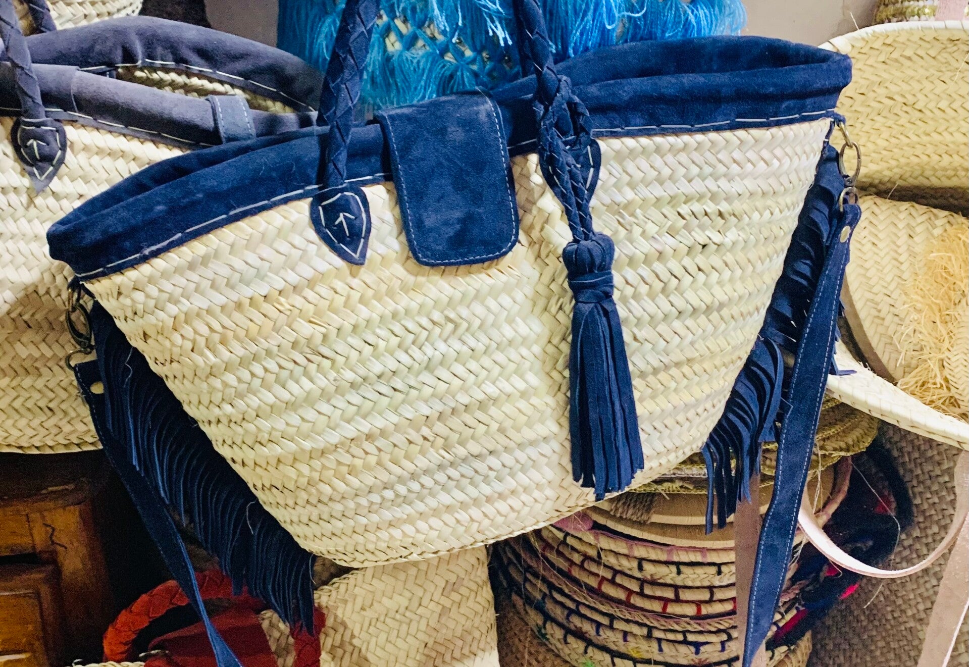 Panier bleu marine