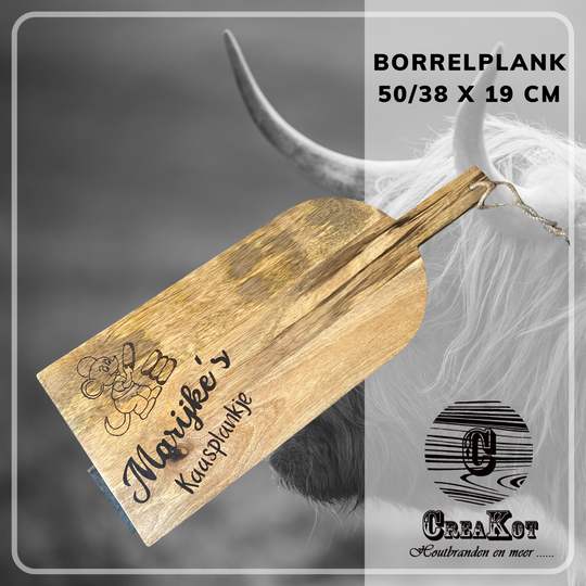 Borrelplank fles
