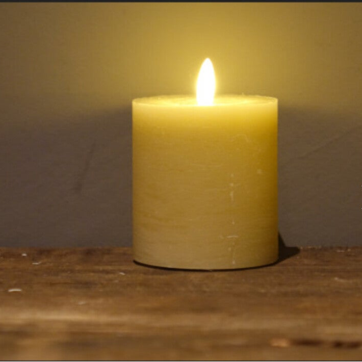 Stompkaars Ø7.5CM LED Taupe 8 cm hoog