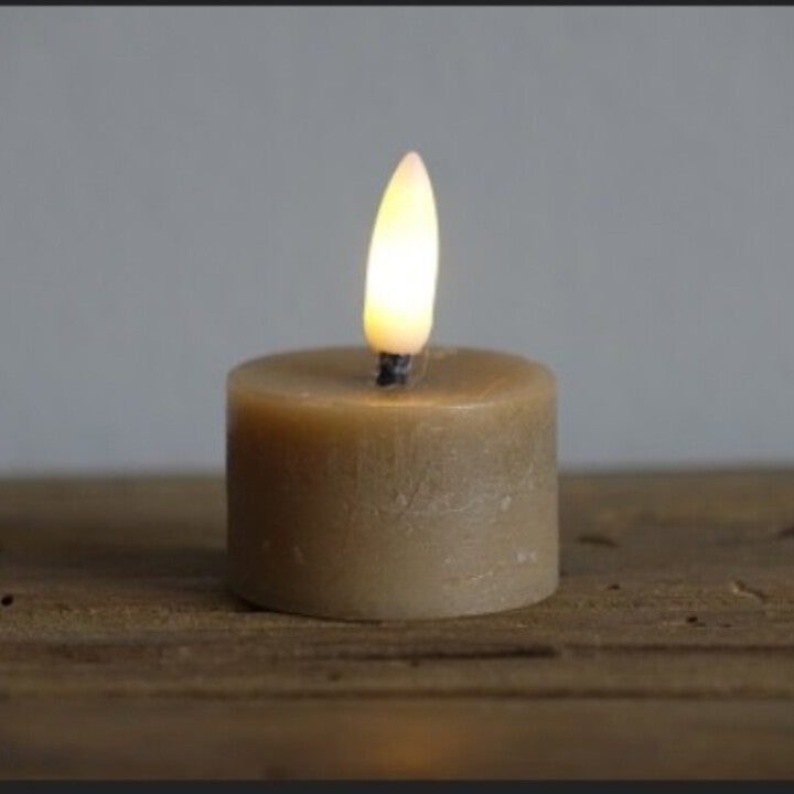 LED Waxine-Licht Taupe (Set van 2)