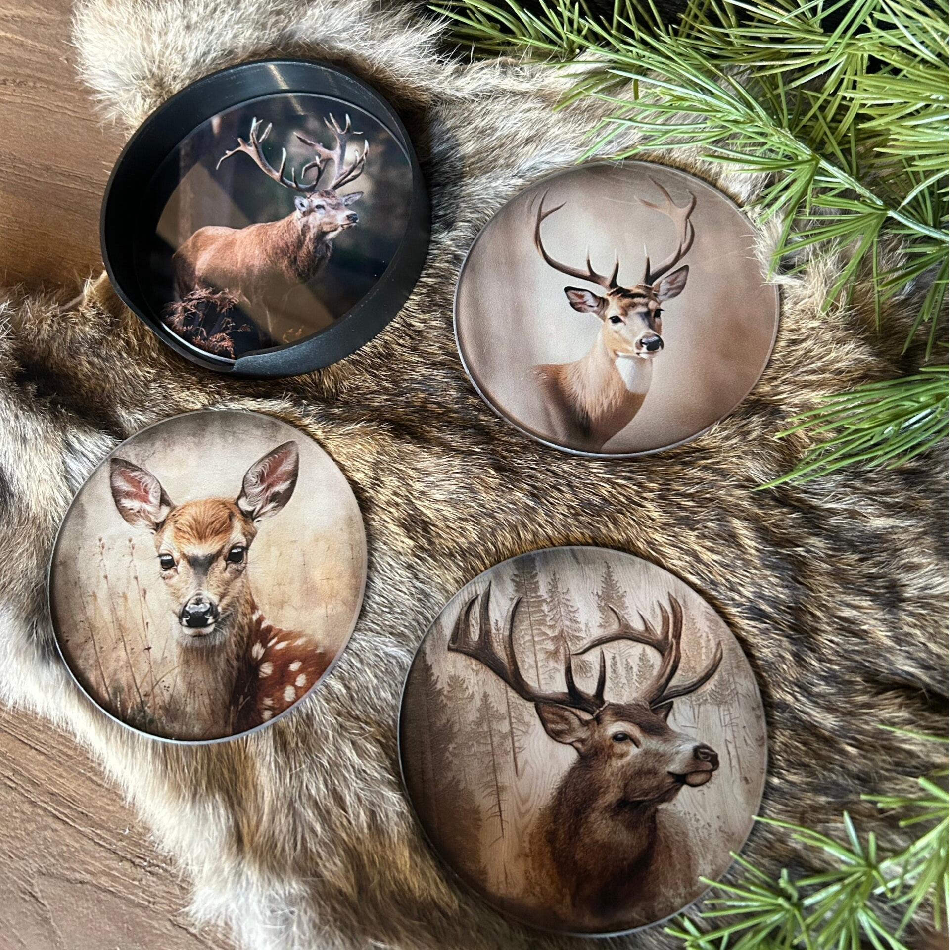 Onderzetters 4stuks glas