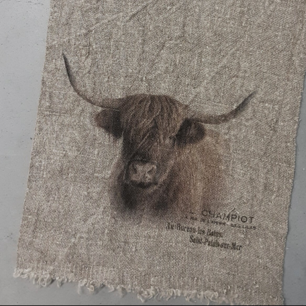 Shabby doek hooglander kleur