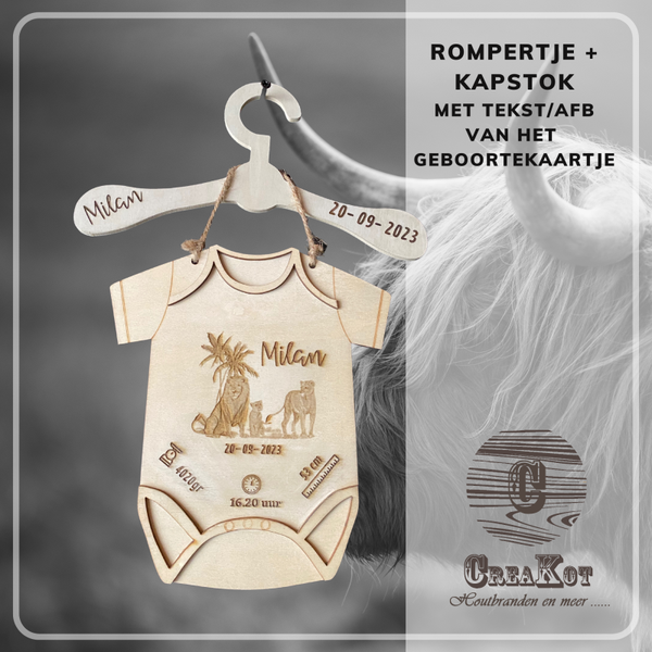 Baby romper + kapstok
