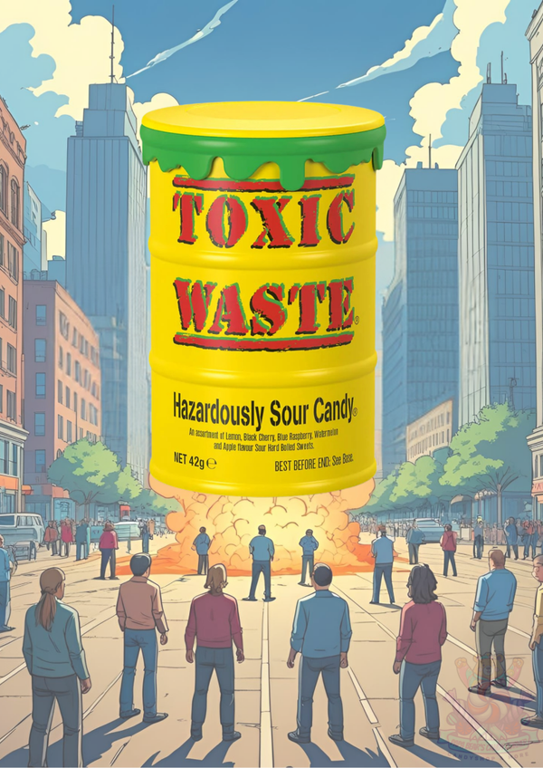 TOXIC WASTE - YELLOW HAZARDOUSLY Sour Candy 42g