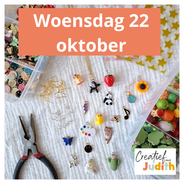 Workshop Kreadoe oorbellen woensdag 22 oktober 2025