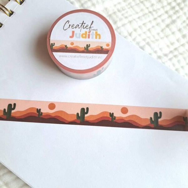 Washi tape cactus