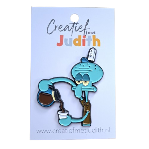 Octo van Spongebob pin