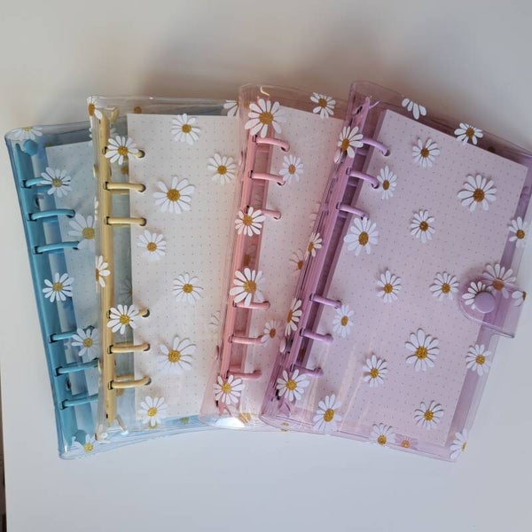 A6 Clear planner met bloemen