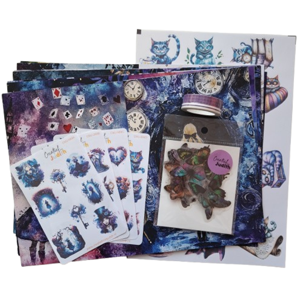 Dark alice in wonderland Journal set
