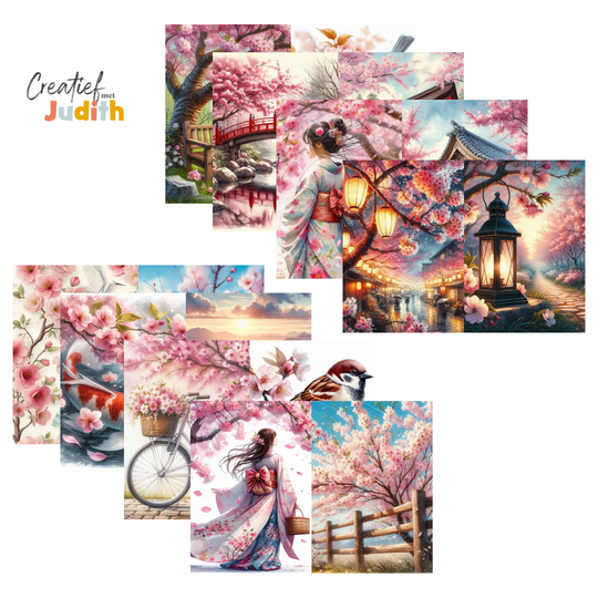 15 vellen Sakura papier