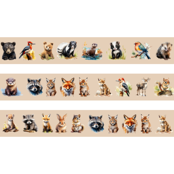 Washi tape Bosdieren