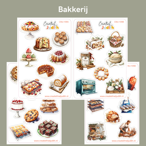 Bakkerij stickervellen