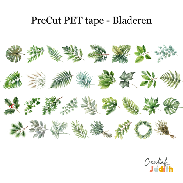 PreCut - Pet Tape Bladeren 25mm