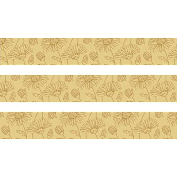 Washi tape Bloem okergeel