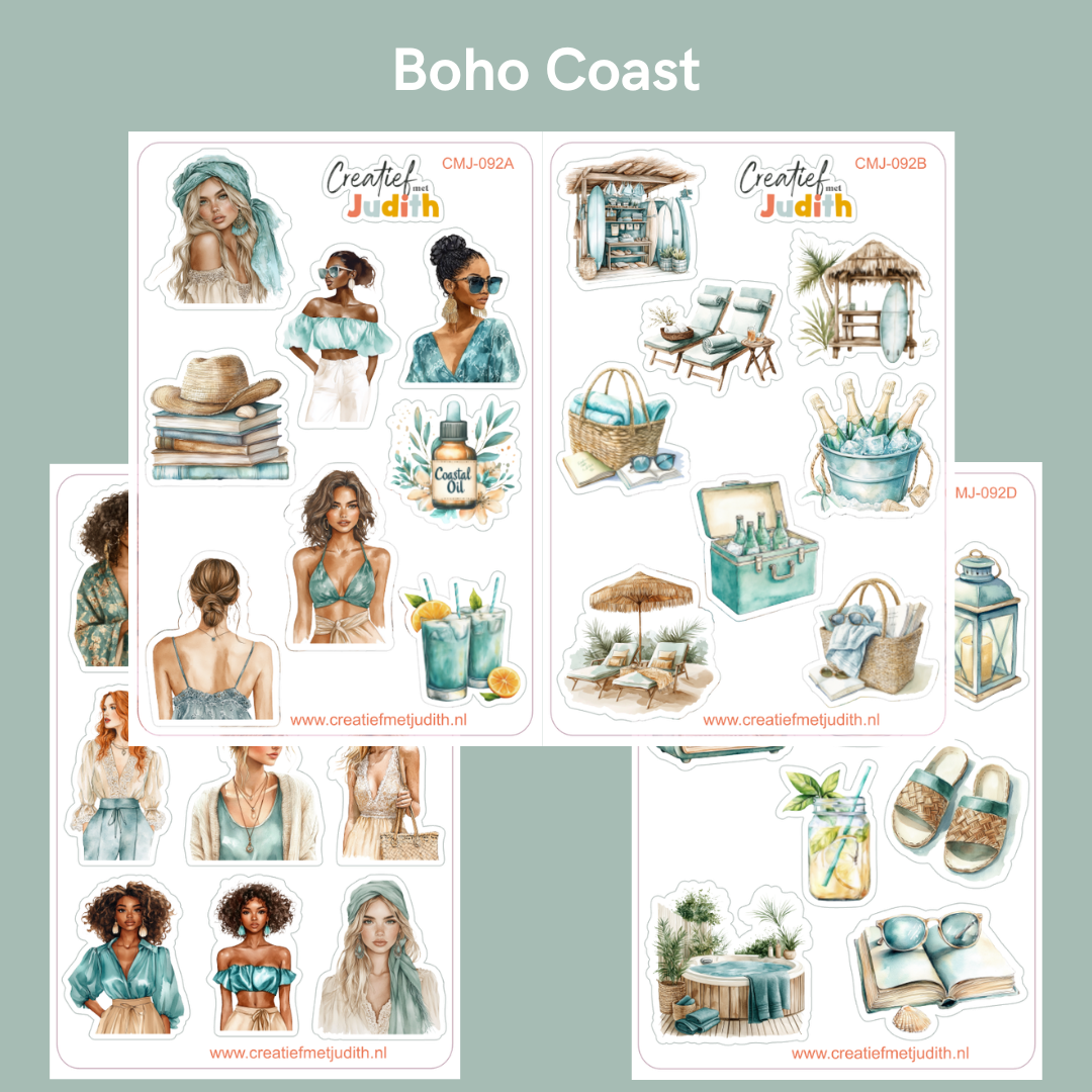 Boho coast stickervellen