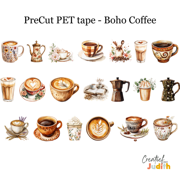 PreCut - Pet Tape Boho coffee