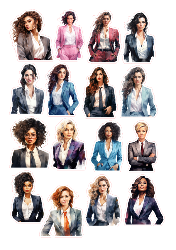 16st Business woman stickers