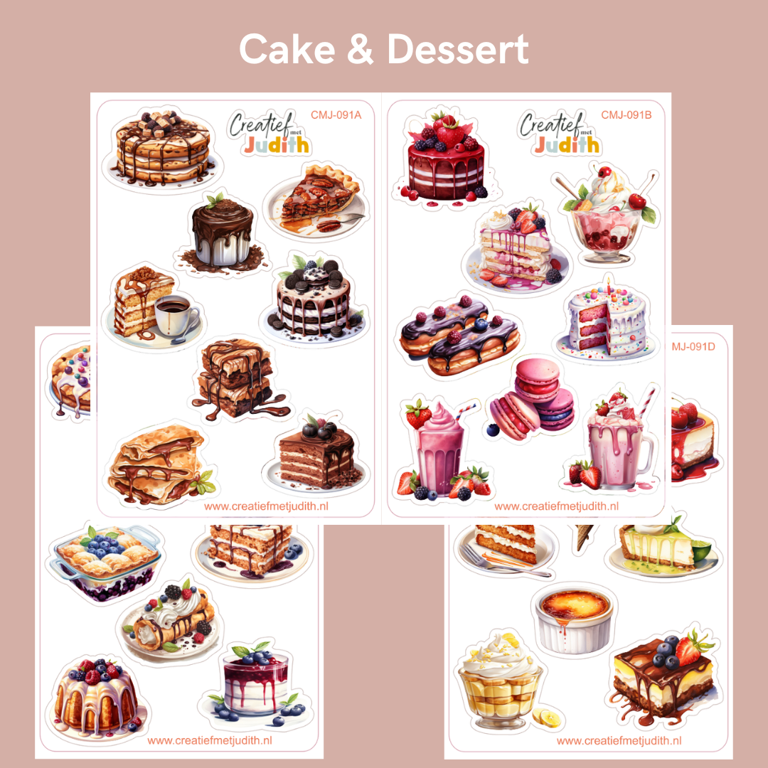 Cake & dessert stickervellen