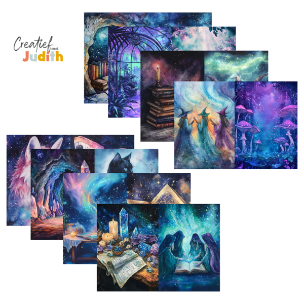 15 vellen Celestial witch papier