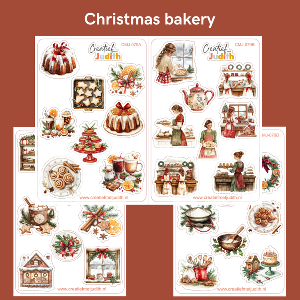 Christmas bakery stickervellen