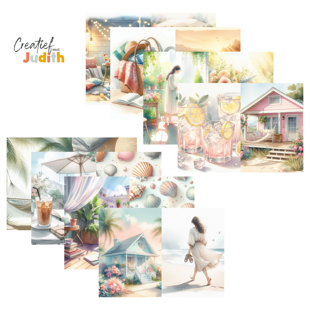 15 vellen Cozy summer papier