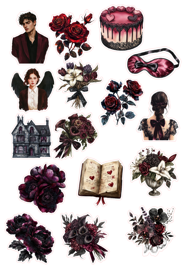 16st Dark romance stickers