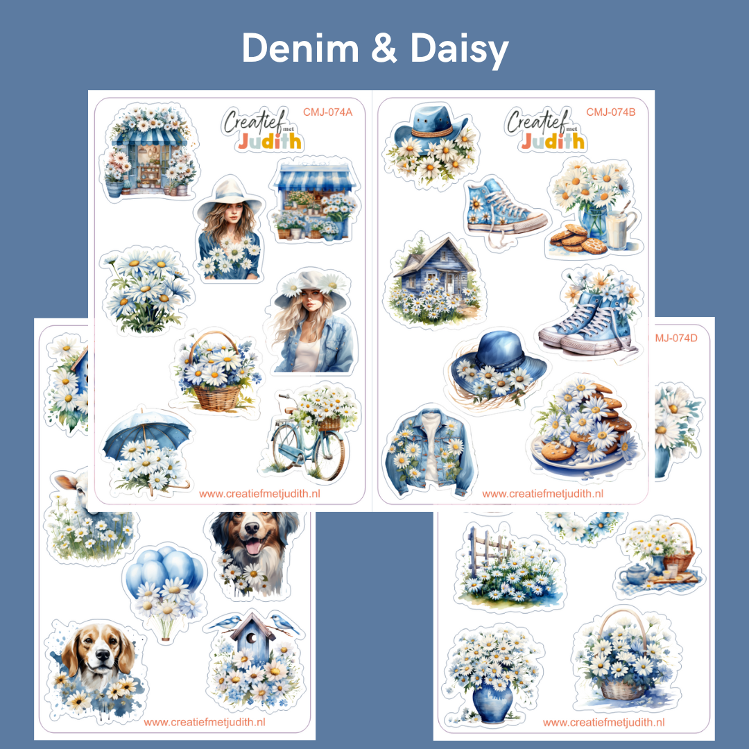 Denim & Daisy stickervellen