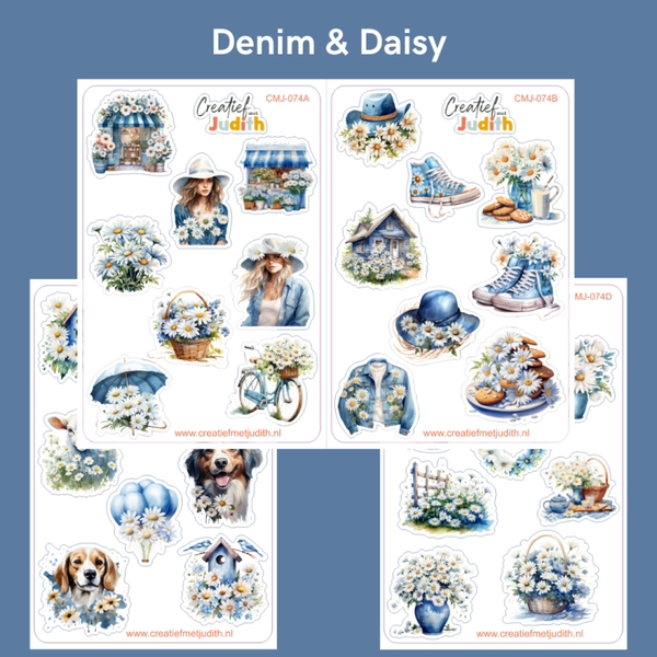 Denim & Daisy stickervellen