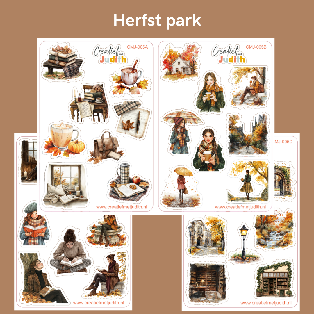 Herfst park stickervellen
