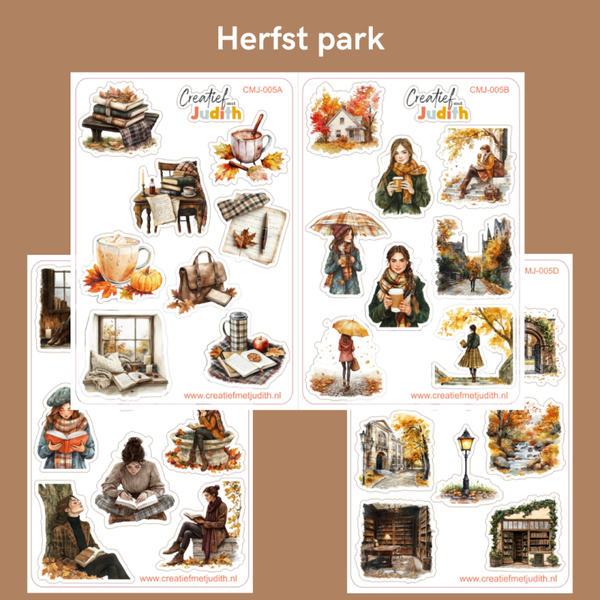 Herfst park stickervellen