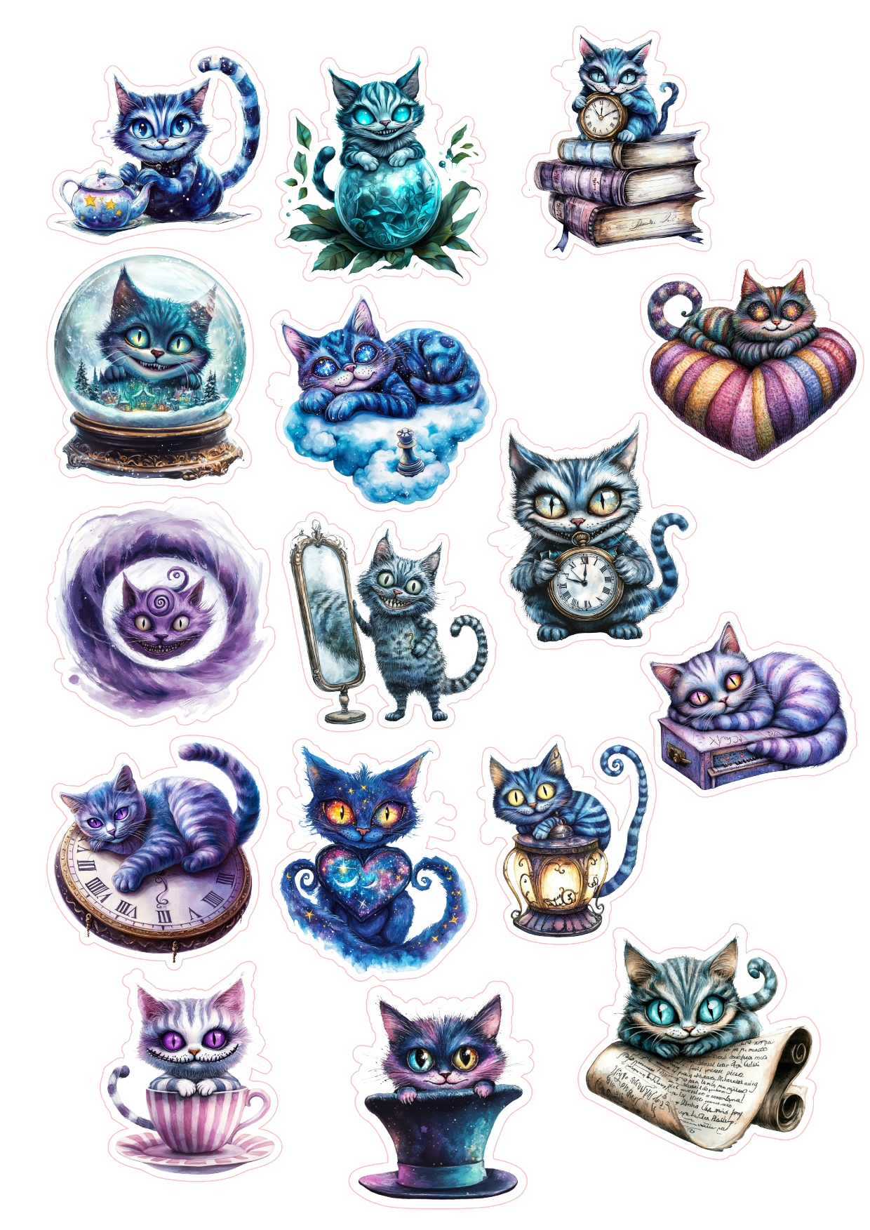 16st Cheshire Cat stickers