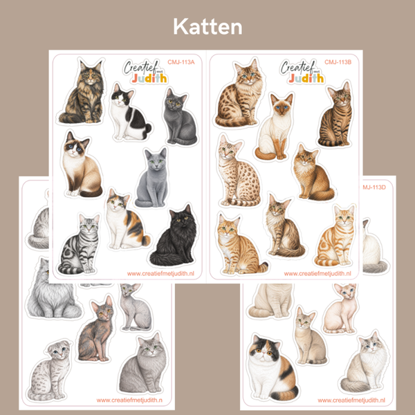 Katten stickervellen