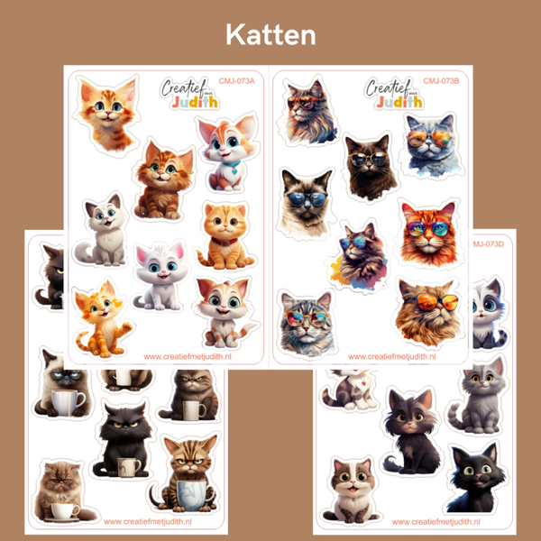 Katten stickervellen