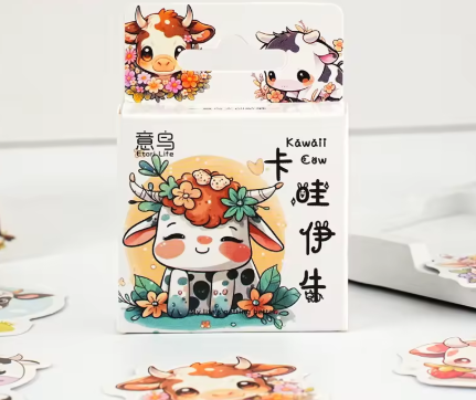 45 Kawaii Cow stickers
