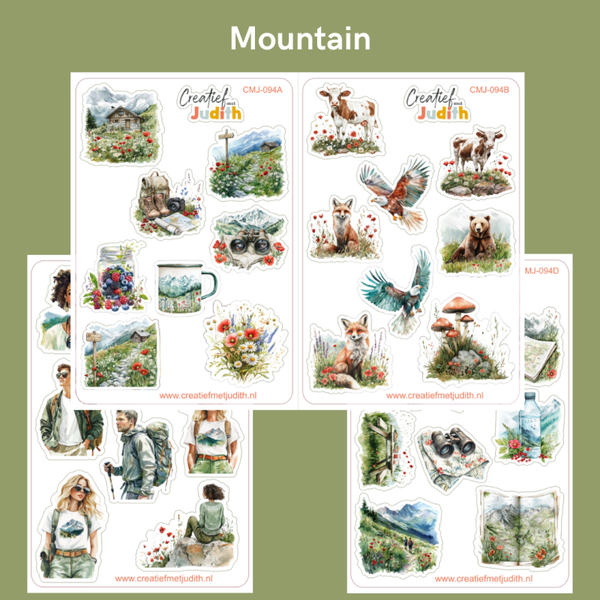 Mountain stickervellen