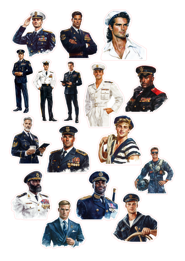 16st Navy man stickers