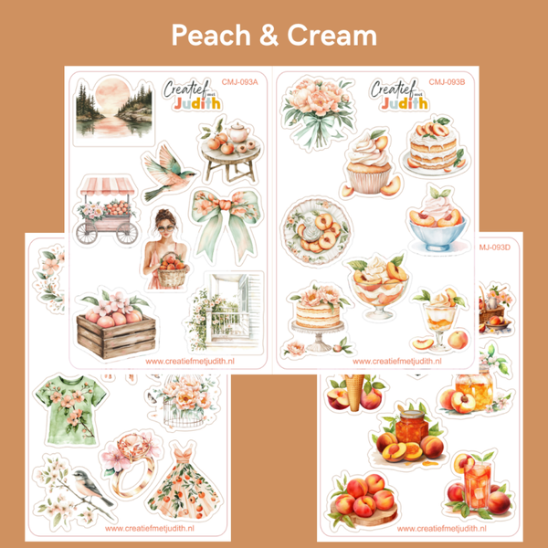 Peach & Cream stickervellen