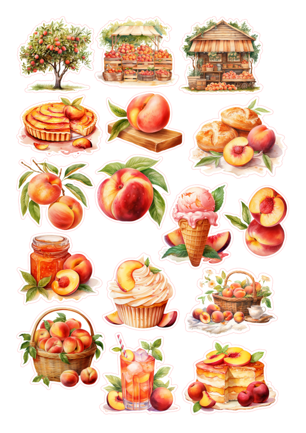 16st Peach stickers