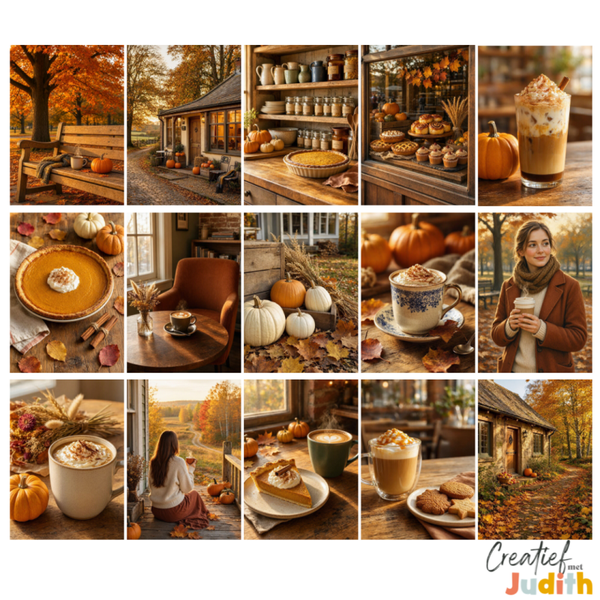 15 vellen A5 Pumpkin Spice papier