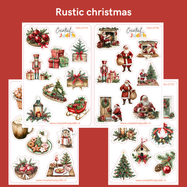 Rustic christmas stickervellen