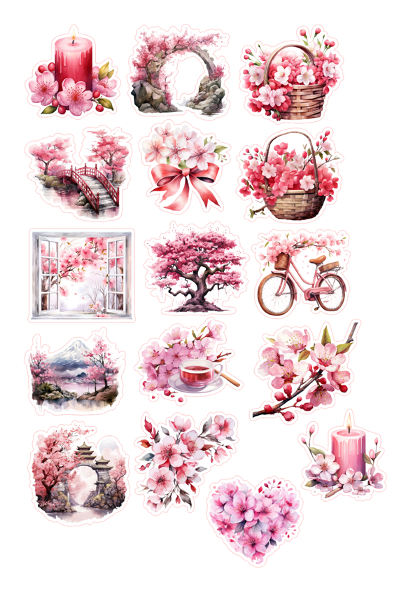 16st Sakura stickers