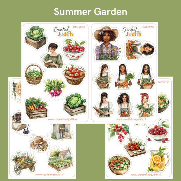 Summer garden stickervellen
