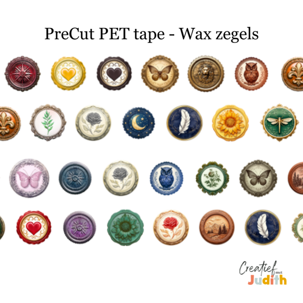 PreCut - Pet Tape Wax zegels 25mm