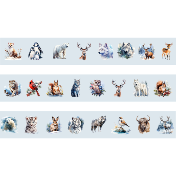Washi tape Winter dieren
