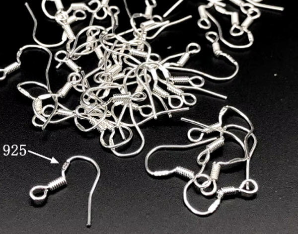 Oorbel haakjes goud/zilver 10st